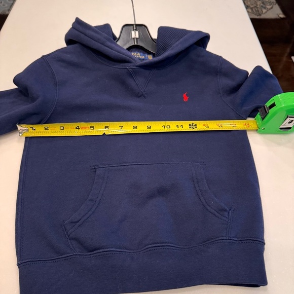 Ralph Lauren Polo Boys Navy Blue Hoodie Pullover Size 7 Red Pony Logo - Picture 3 of 10